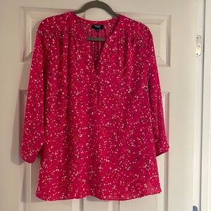Curves 360 by nydj hot pink blouse xl